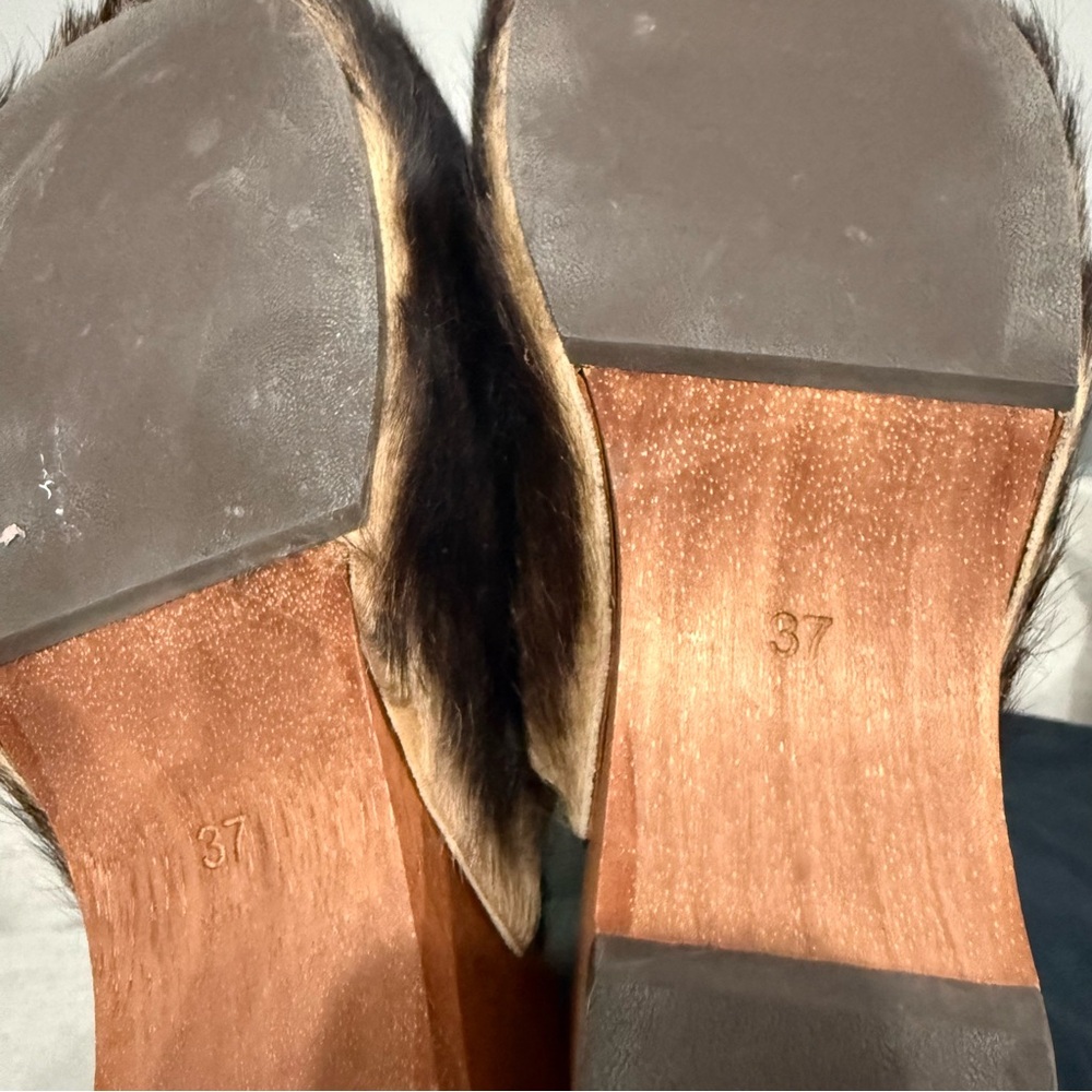 Acne Studios Clogs Calf Hair Platform in Pony Hair - Picture 13 of 14